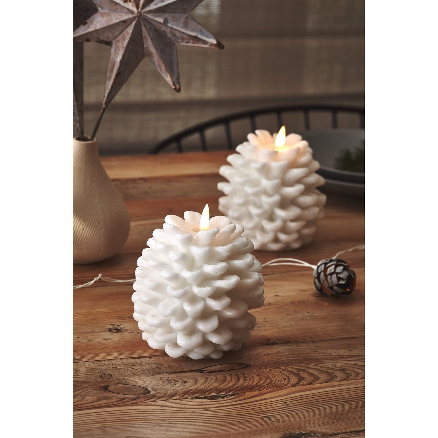 LED Pinecone Candle