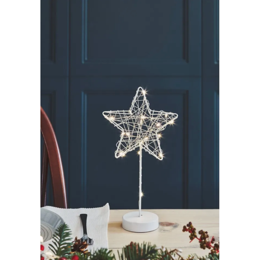 Estrella de alambre de mesa