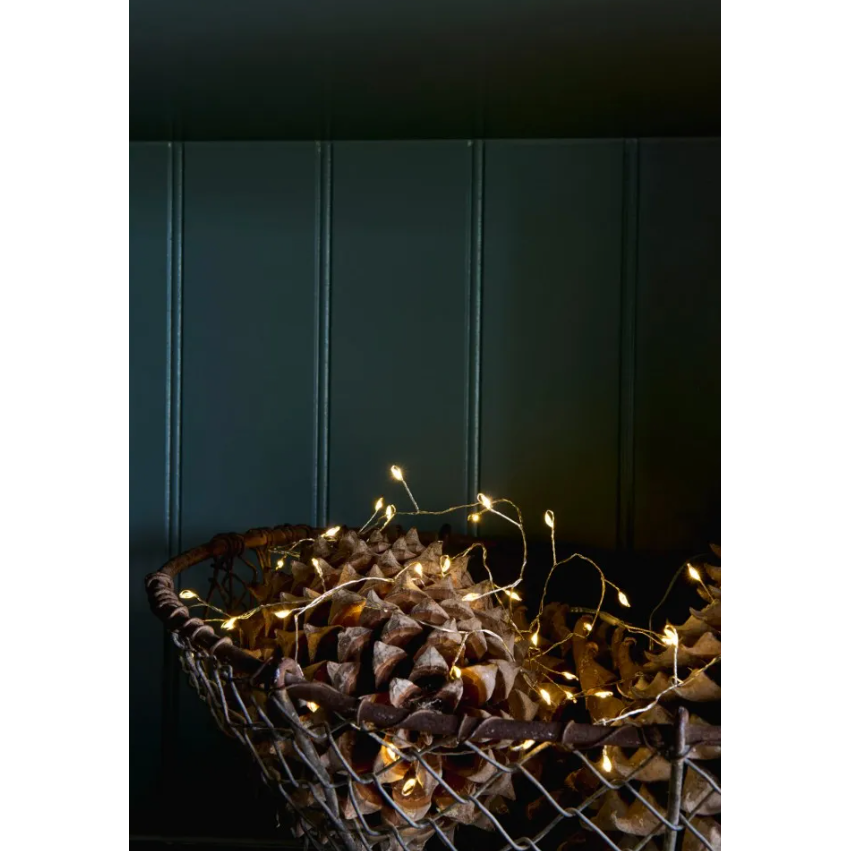 Cluster String Lights - Silver or Copper Design with 108 Warm LEDs