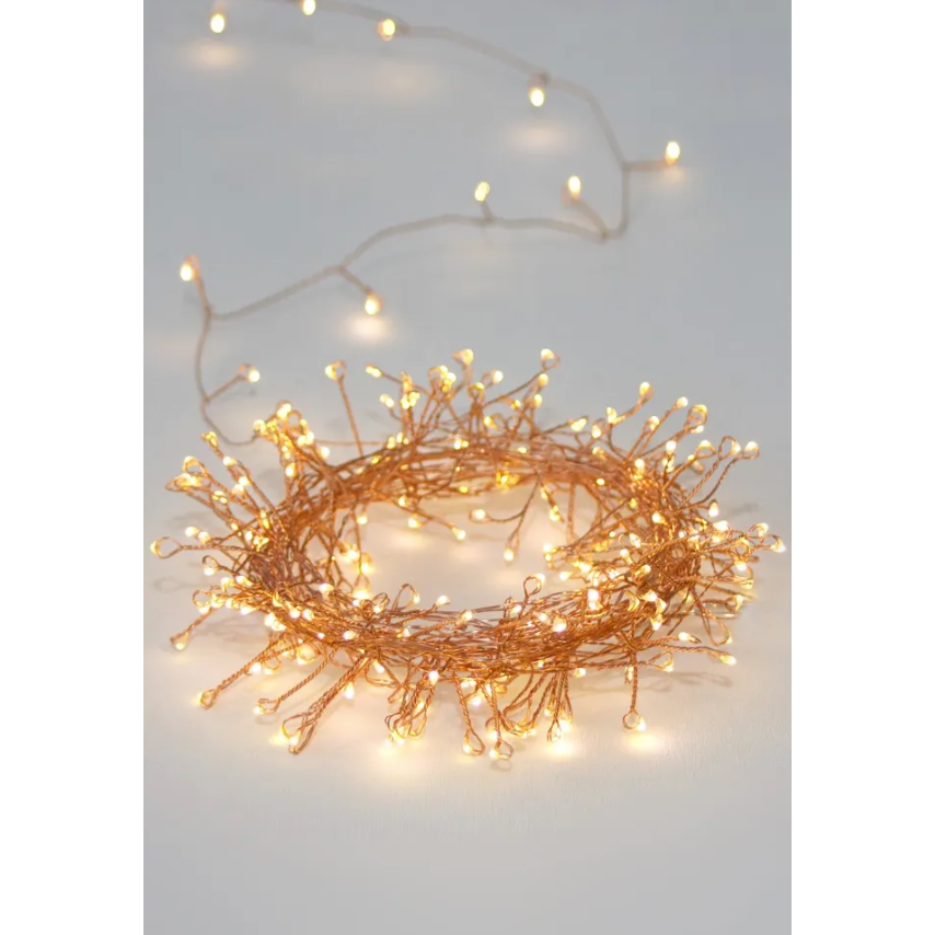 Cluster String Lights - Silver or Copper Design with 108 Warm LEDs