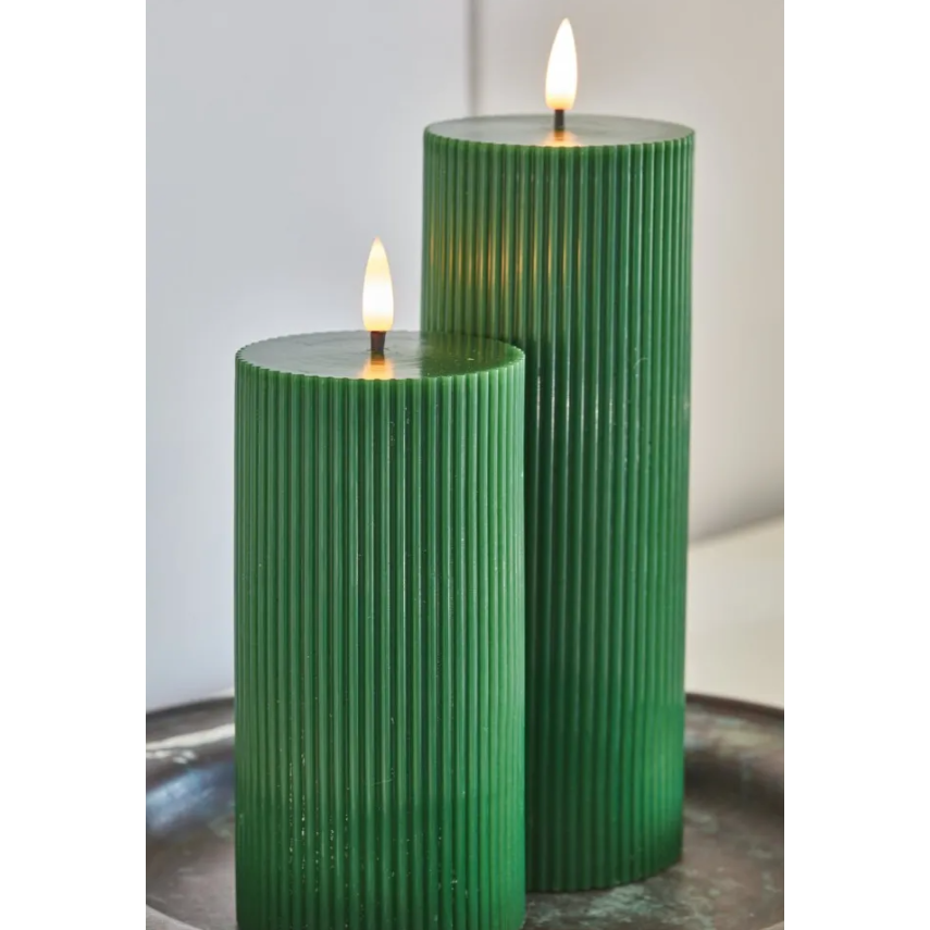 Ribbed Pillar Candles