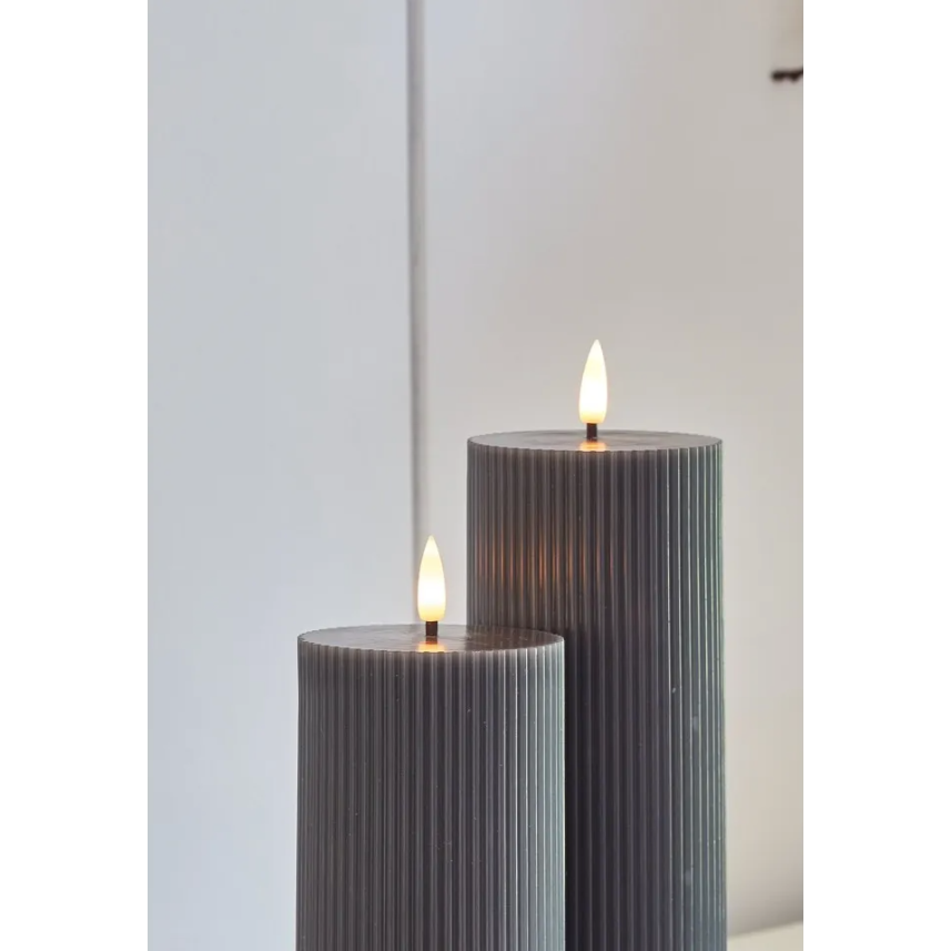 Ribbed Pillar Candles