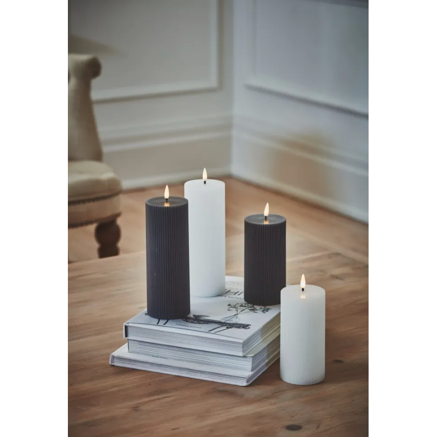 Ribbed Pillar Candles