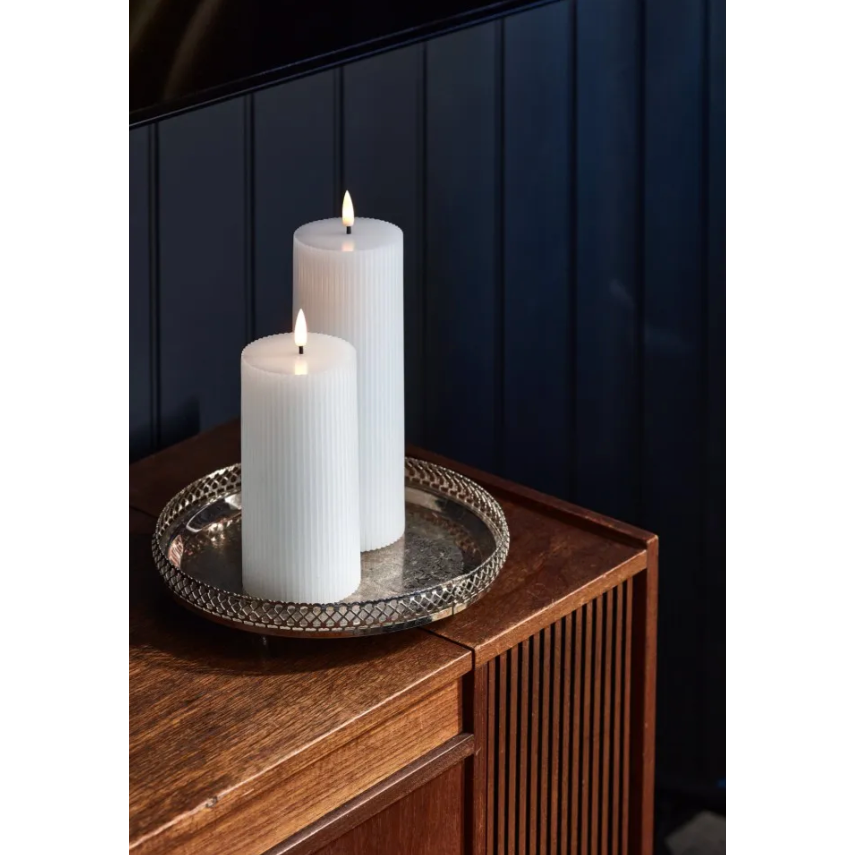 Ribbed Pillar Candles