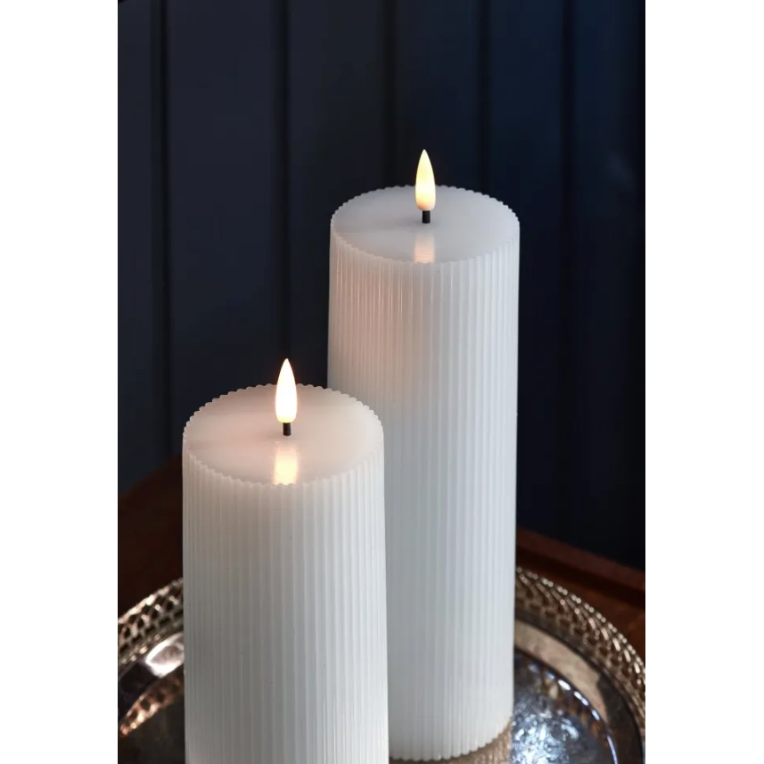 Ribbed Pillar Candles