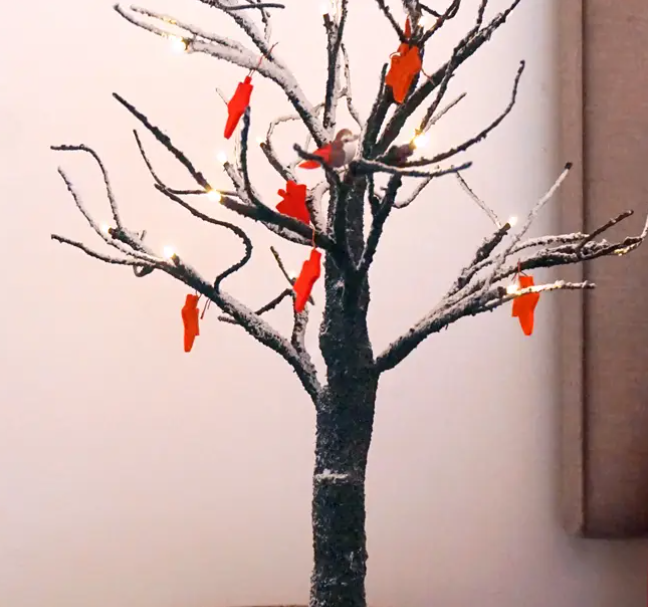 Snow Tree with Birds
