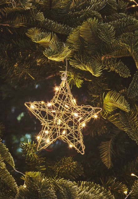 Hanging Wire Star - Gold