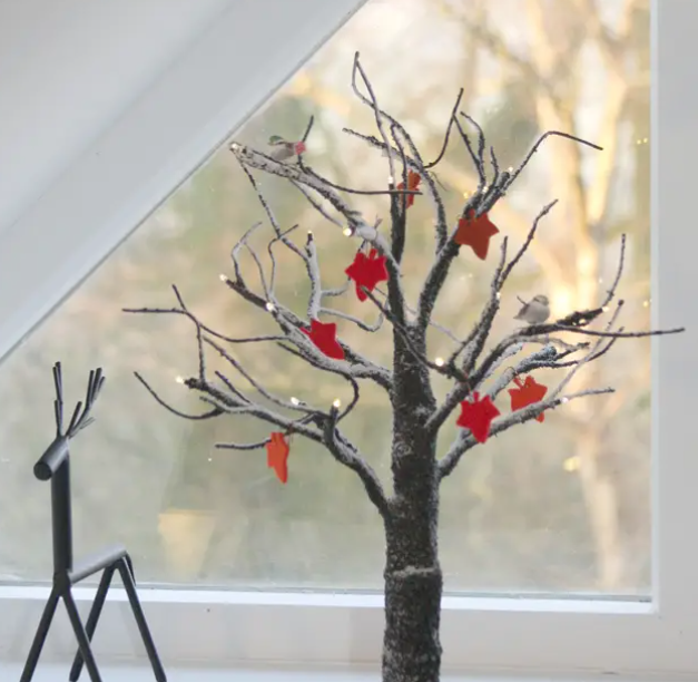 Snow Tree with Birds