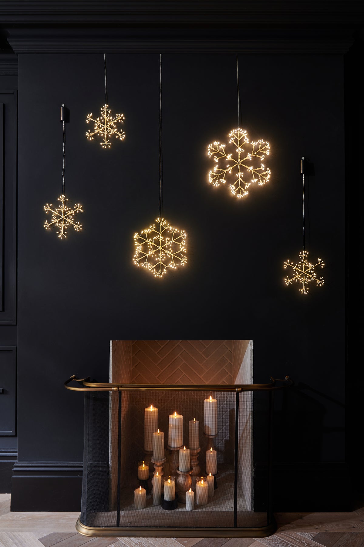 Snowflake Champagne Hanging Light