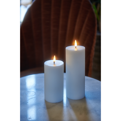 Ribbed Pillar Candles